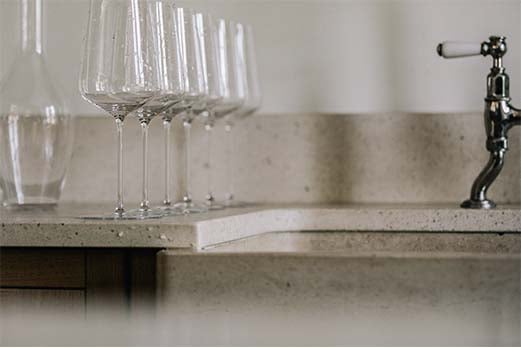 Lavage des verres à vin en machine